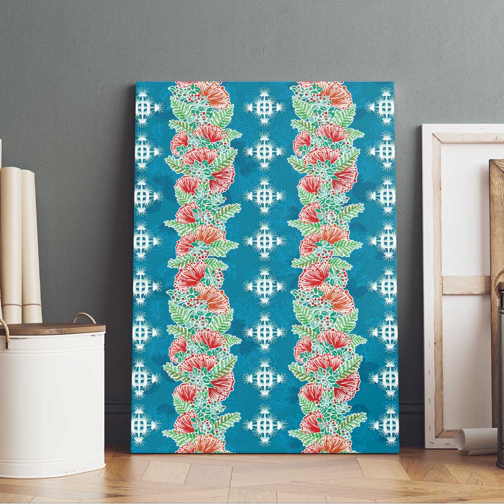 Hawaii Ohia Lehua Canvas Wall Art Tropical Vibes Teal LT05 - Polynesian Pride