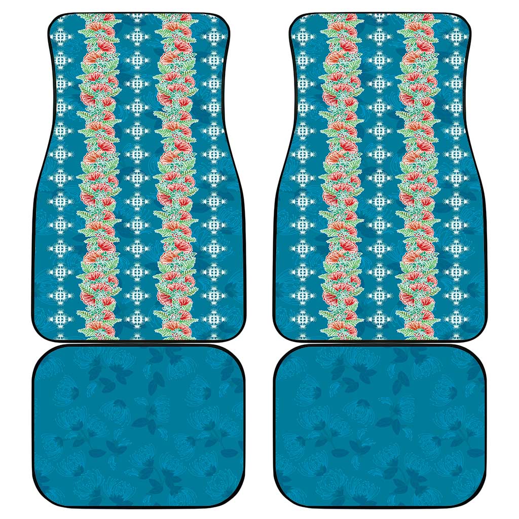 Hawaii Ohia Lehua Car Mats Tropical Vibes Teal LT05 - Polynesian Pride