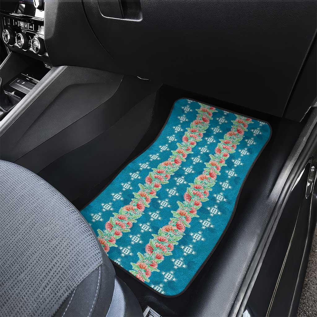 Hawaii Ohia Lehua Car Mats Tropical Vibes Teal LT05 - Polynesian Pride
