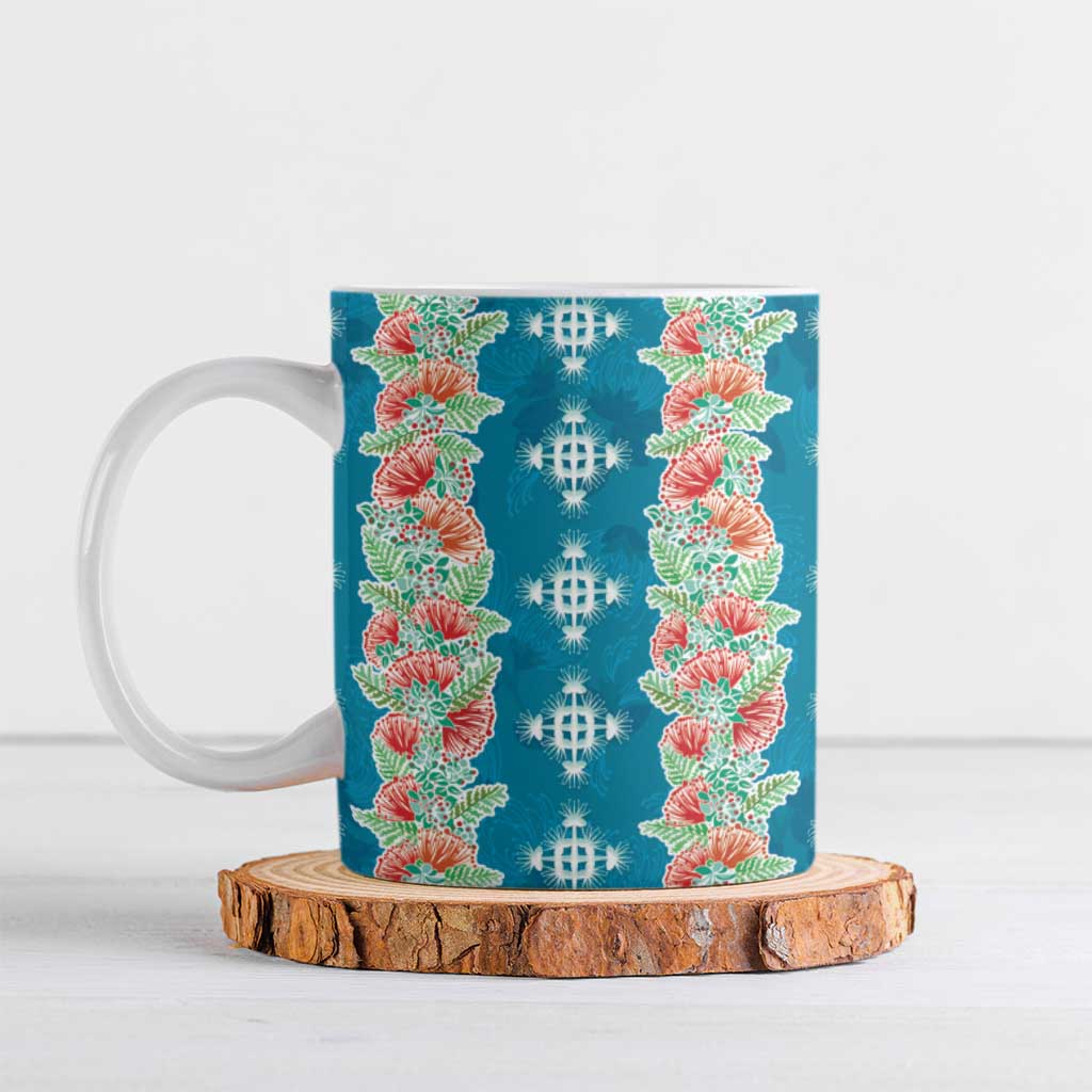 Hawaii Ohia Lehua Ceramic Mug Tropical Vibes Teal LT05 Teal - Polynesian Pride