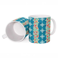 Hawaii Ohia Lehua Ceramic Mug Tropical Vibes Teal LT05 - Polynesian Pride