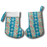Hawaii Ohia Lehua Christmas Stocking Tropical Vibes Teal LT05 - Polynesian Pride
