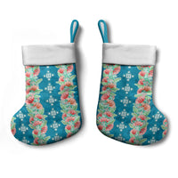 Hawaii Ohia Lehua Christmas Stocking Tropical Vibes Teal LT05 - Polynesian Pride