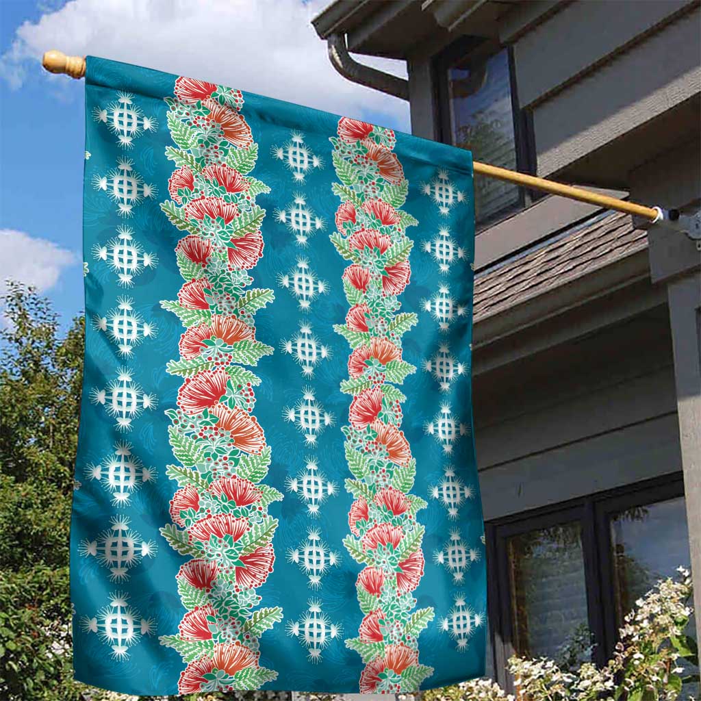 Hawaii Ohia Lehua Garden Flag Tropical Vibes Teal LT05 - Polynesian Pride
