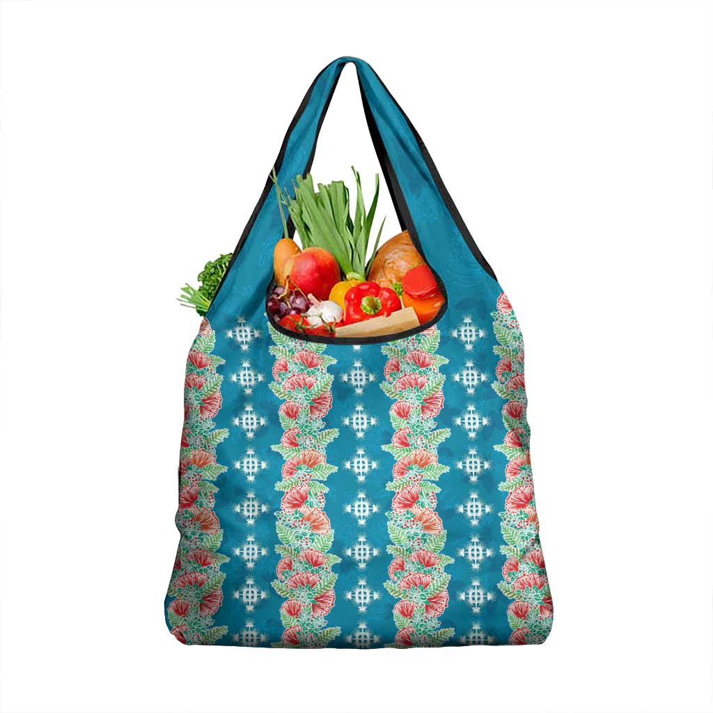 Hawaii Ohia Lehua Grocery Bag Tropical Vibes Teal LT05 1-pack One Size Teal - Polynesian Pride
