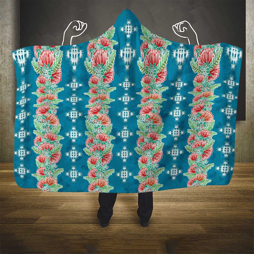 Hawaii Ohia Lehua Hooded Blanket Tropical Vibes Teal LT05 - Polynesian Pride