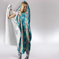 Hawaii Ohia Lehua Hooded Blanket Tropical Vibes Teal LT05 - Polynesian Pride