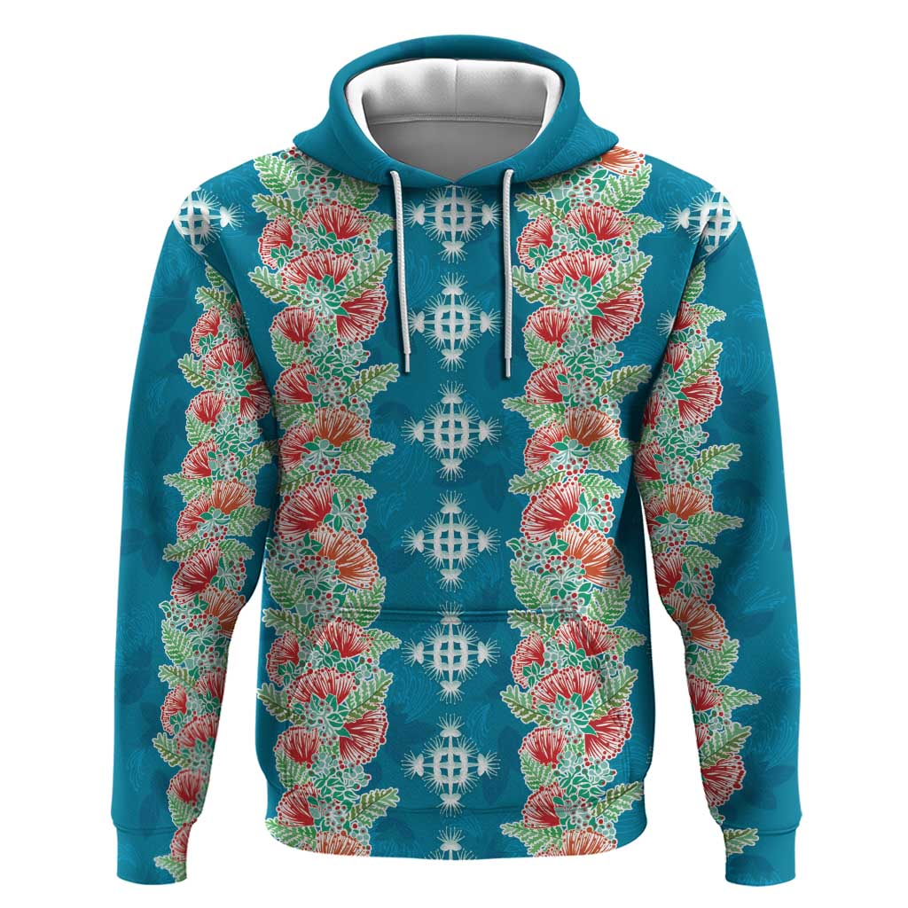 Hawaii Ohia Lehua Hoodie Tropical Vibes Teal