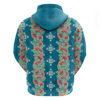 Hawaii Ohia Lehua Hoodie Tropical Vibes Teal