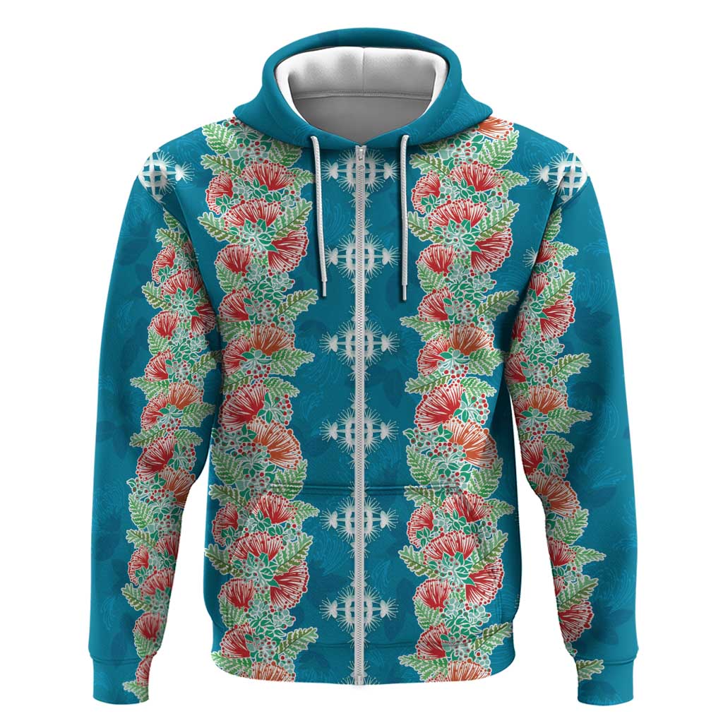 Hawaii Ohia Lehua Hoodie Tropical Vibes Teal
