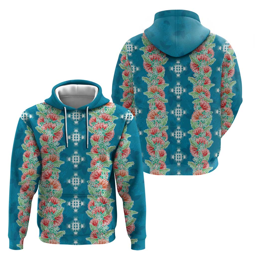 Hawaii Ohia Lehua Hoodie Tropical Vibes Teal