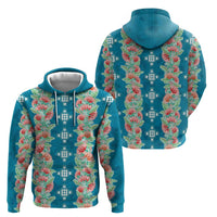 Hawaii Ohia Lehua Hoodie Tropical Vibes Teal