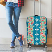 Hawaii Ohia Lehua Luggage Cover Tropical Vibes Teal LT05 - Polynesian Pride
