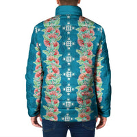 Hawaii Ohia Lehua Padded Jacket Tropical Vibes Teal LT05 - Polynesian Pride