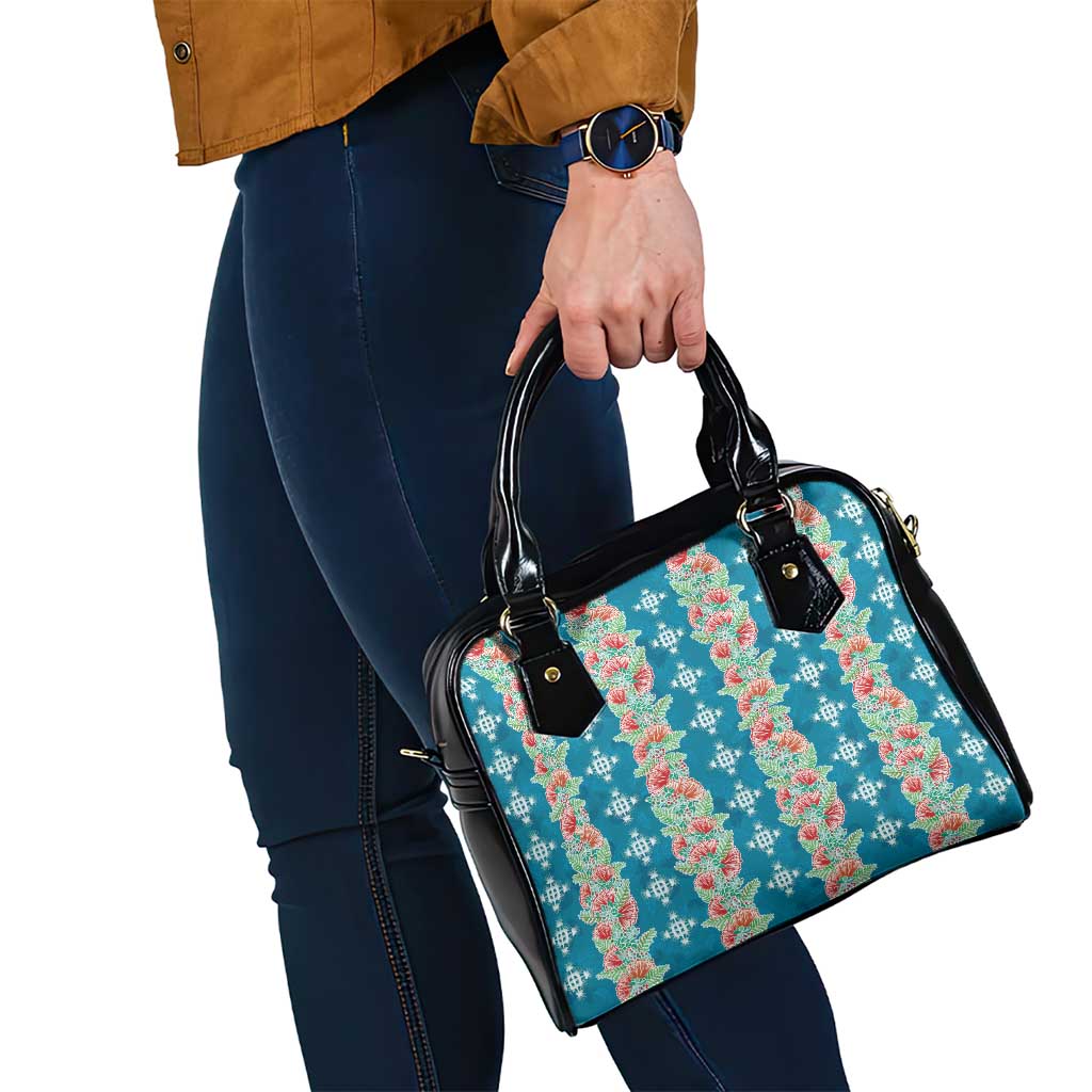 Hawaii Ohia Lehua Shoulder Handbag Tropical Vibes Teal LT05 - Polynesian Pride