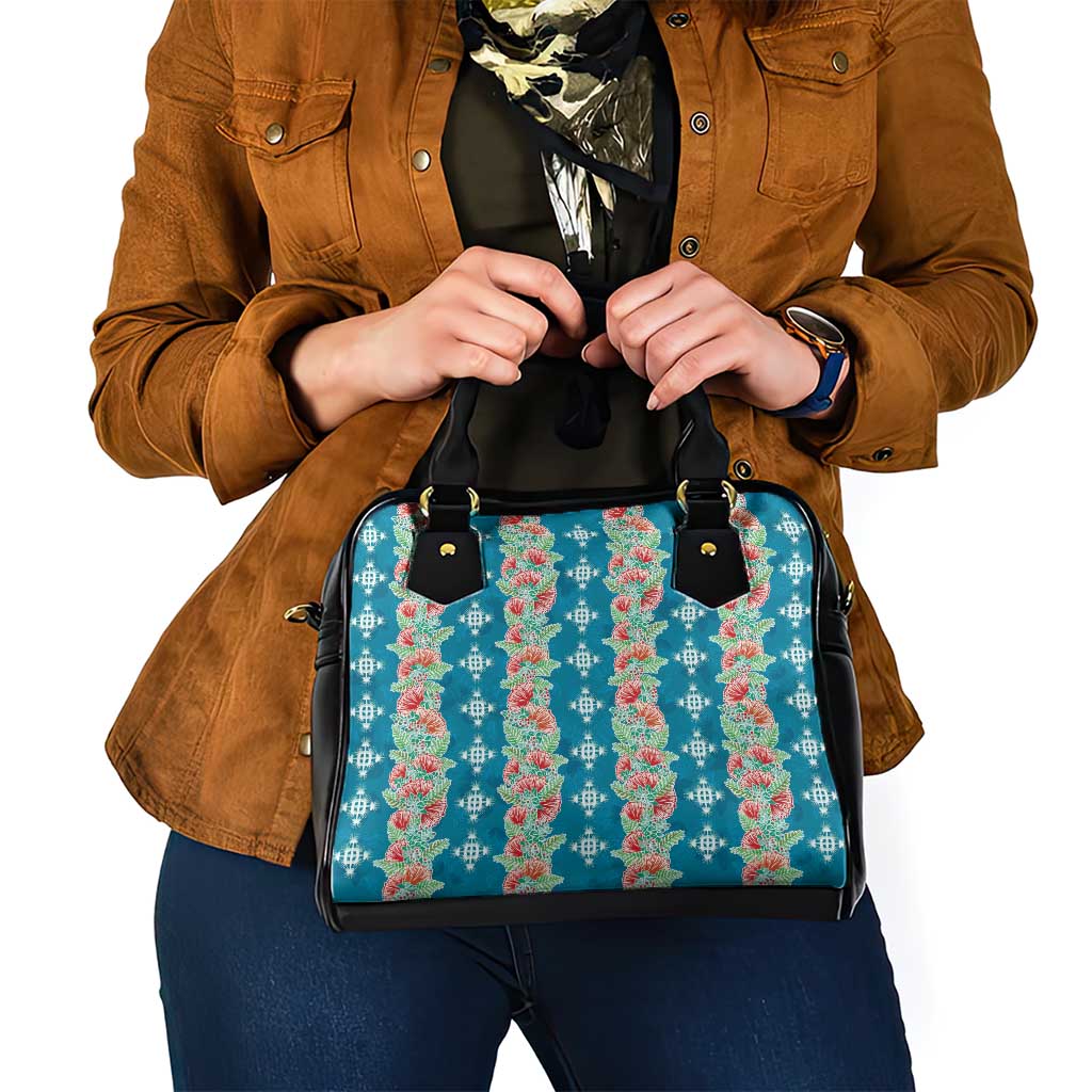 Hawaii Ohia Lehua Shoulder Handbag Tropical Vibes Teal LT05 - Polynesian Pride