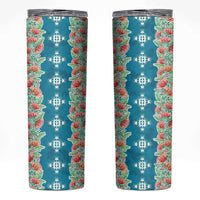 Hawaii Ohia Lehua Skinny Tumbler Tropical Vibes Teal LT05 Teal - Polynesian Pride