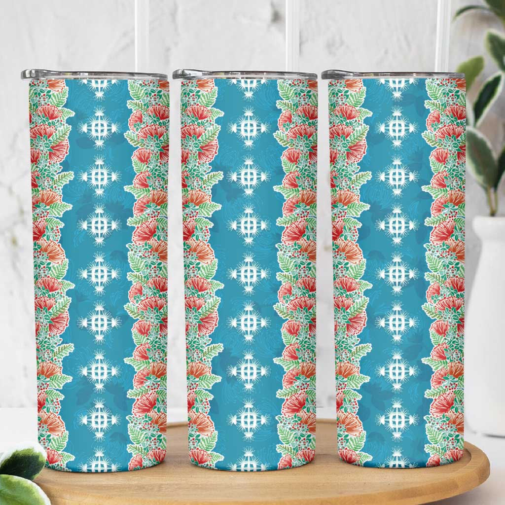 Hawaii Ohia Lehua Skinny Tumbler Tropical Vibes Teal LT05 - Polynesian Pride