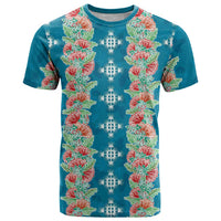 Hawaii Ohia Lehua T Shirt Tropical Vibes Teal LT05 Teal - Polynesian Pride
