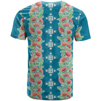 Hawaii Ohia Lehua T Shirt Tropical Vibes Teal LT05 - Polynesian Pride