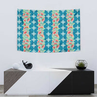 Hawaii Ohia Lehua Tapestry Tropical Vibes Teal LT05 - Polynesian Pride
