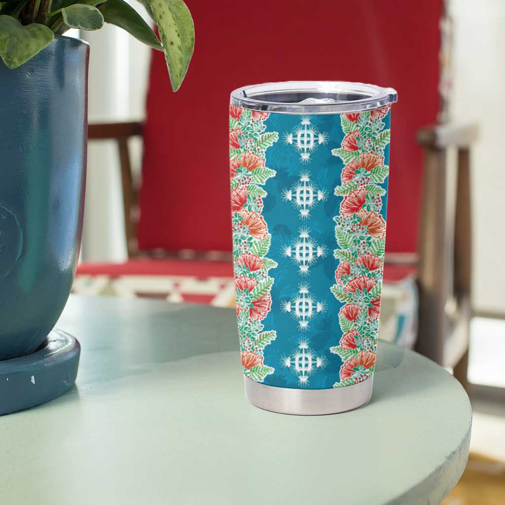 Hawaii Ohia Lehua Tumbler Cup Tropical Vibes Teal LT05 - Polynesian Pride