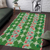 Hawaii Ohia Lehua Area Rug Tropical Vibes Green