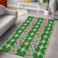 Hawaii Ohia Lehua Area Rug Tropical Vibes Green