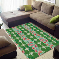 Hawaii Ohia Lehua Area Rug Tropical Vibes Green