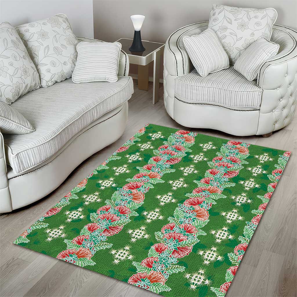 Hawaii Ohia Lehua Area Rug Tropical Vibes Green