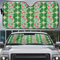 Hawaii Ohia Lehua Auto Sun Shade Tropical Vibes Green LT05 Green - Polynesian Pride