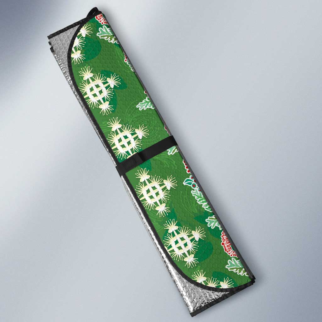 Hawaii Ohia Lehua Auto Sun Shade Tropical Vibes Green LT05 - Polynesian Pride
