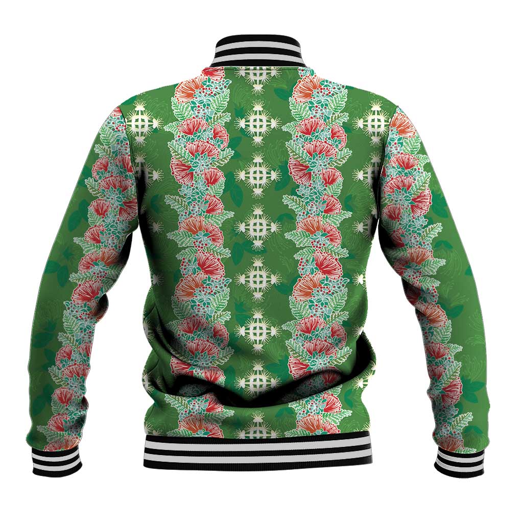 Hawaii Ohia Lehua Baseball Jacket Tropical Vibes Green LT05 - Polynesian Pride