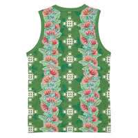 Hawaii Ohia Lehua Basketball Jersey Tropical Vibes Green