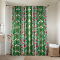 Hawaii Ohia Lehua Bathroom Set Tropical Vibes Green LT05 Shower Curtain Only Green - Polynesian Pride