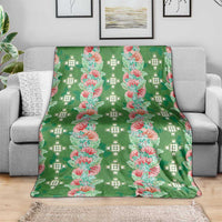 Hawaii Ohia Lehua Blanket Tropical Vibes Green LT05 - Polynesian Pride