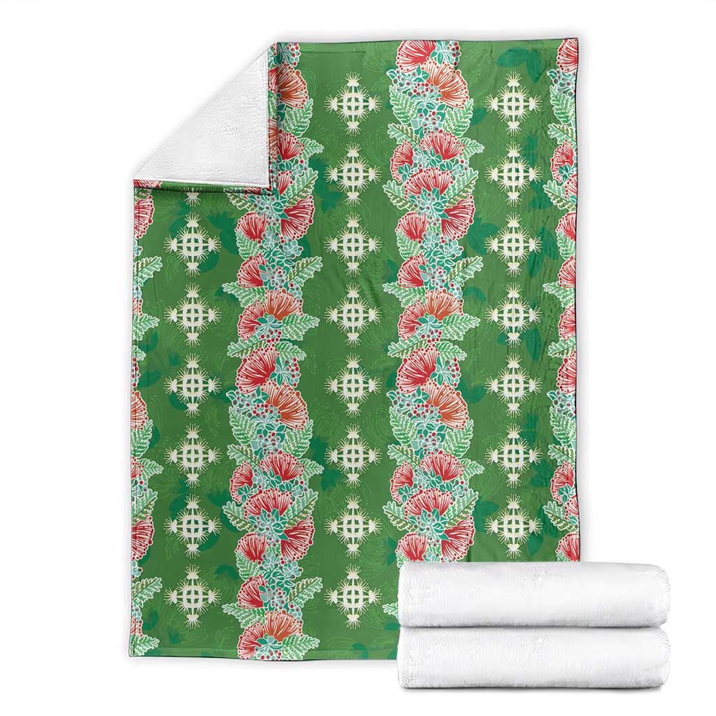 Hawaii Ohia Lehua Blanket Tropical Vibes Green LT05 - Polynesian Pride