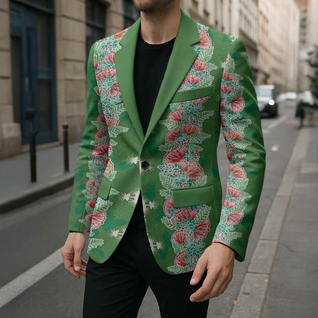 Hawaii Ohia Lehua Blazer Tropical Vibes Green LT05 - Polynesian Pride
