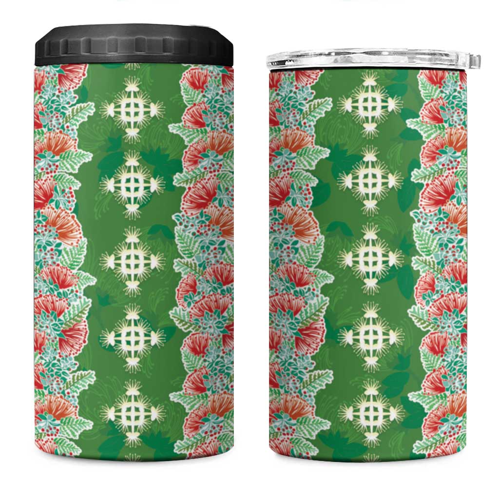 Hawaii Ohia Lehua 4 in 1 Can Cooler Tumbler Tropical Vibes Green LT05 One Size: 16 oz Green - Polynesian Pride