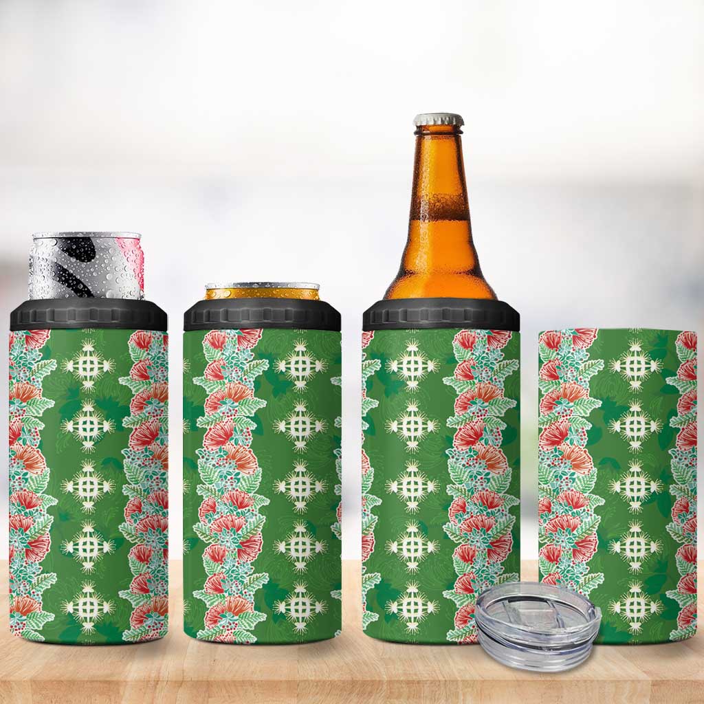 Hawaii Ohia Lehua 4 in 1 Can Cooler Tumbler Tropical Vibes Green LT05 - Polynesian Pride