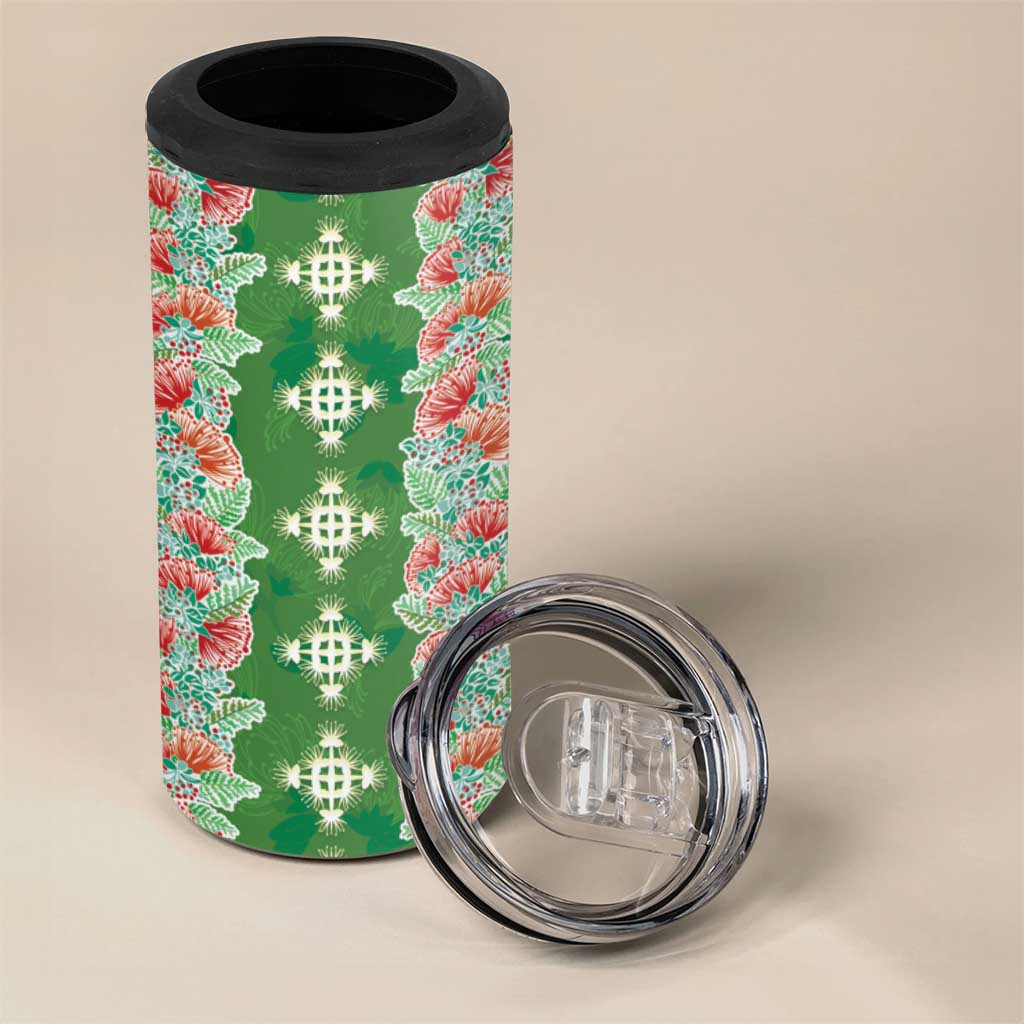 Hawaii Ohia Lehua 4 in 1 Can Cooler Tumbler Tropical Vibes Green LT05 - Polynesian Pride