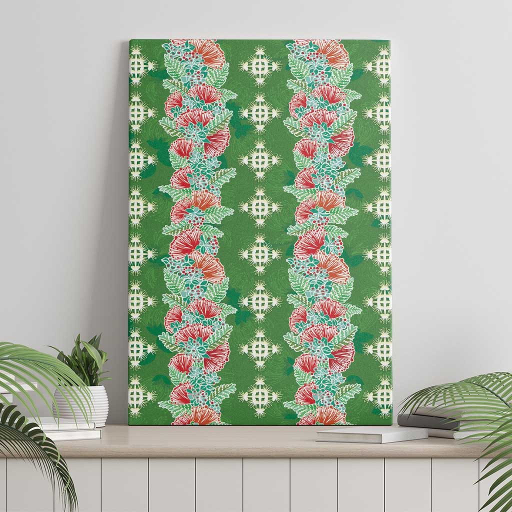 Hawaii Ohia Lehua Canvas Wall Art Tropical Vibes Green LT05 - Polynesian Pride
