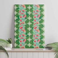 Hawaii Ohia Lehua Canvas Wall Art Tropical Vibes Green LT05 - Polynesian Pride