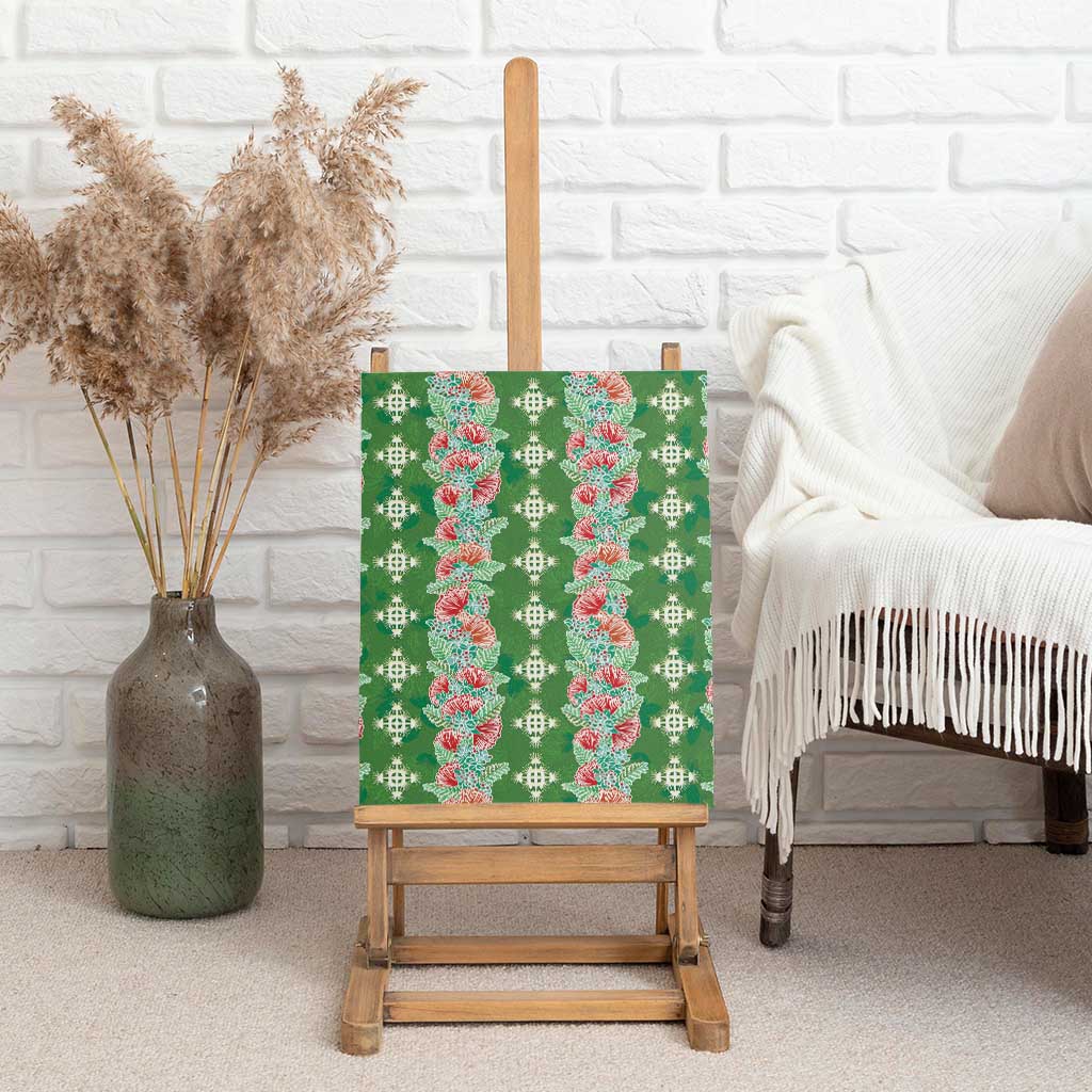 Hawaii Ohia Lehua Canvas Wall Art Tropical Vibes Green LT05 - Polynesian Pride