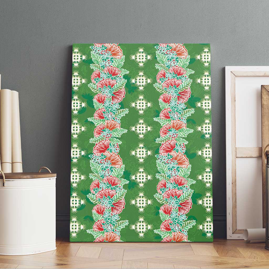 Hawaii Ohia Lehua Canvas Wall Art Tropical Vibes Green LT05 - Polynesian Pride