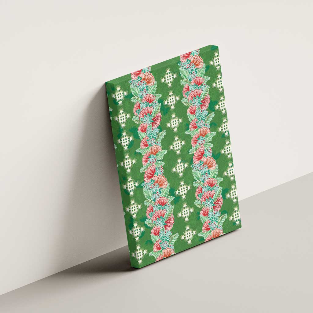 Hawaii Ohia Lehua Canvas Wall Art Tropical Vibes Green LT05 - Polynesian Pride