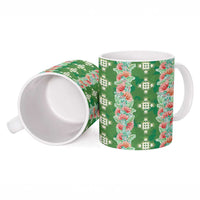 Hawaii Ohia Lehua Ceramic Mug Tropical Vibes Green LT05 - Polynesian Pride