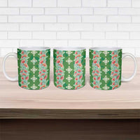 Hawaii Ohia Lehua Ceramic Mug Tropical Vibes Green LT05 - Polynesian Pride