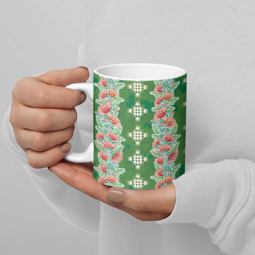 Hawaii Ohia Lehua Ceramic Mug Tropical Vibes Green LT05 - Polynesian Pride