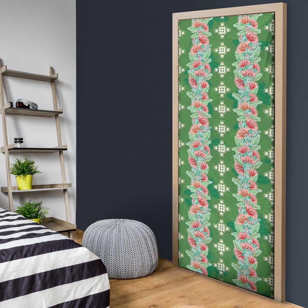 Hawaii Ohia Lehua Door Cover Tropical Vibes Green LT05 - Polynesian Pride